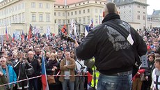 Demonstrace Vaclavské námstí Hradanské námstí