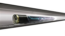 Jedna z vizualizací vyvíjeného dopravního systému Hyperloop.