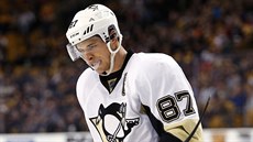 Sidney Crosby z Pittsburghu musel skousnout porážku od Bostonu. Sidney Crosby z Pittsburghu musel skousnout porážku od Bostonu.