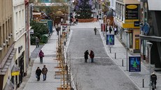V roce 2015 dělníci dokončili opravu ulice v centru Ostravy. V roce 2015 dělníci dokončili opravu ulice v centru Ostravy.