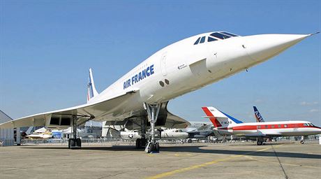 Concorde F-BTSD stojící v leteckém muzeu Le Bourget