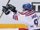 esk hokejista Richard Jarek slav svj gl proti Rusku.