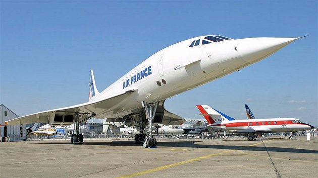 Concorde F-BTSD stojící v leteckém muzeu Le Bourget