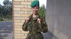 Marie Kivanová na výcviku armádních aktivních záloních jednotek.