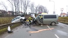 Dopravní nehodu u Boskovic nepeil jeden idi (21. 12. 2015).