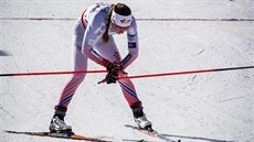 Petra Nováková bhem závodu Svtového poháru v Davosu
