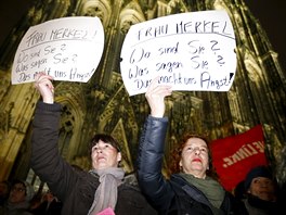 V Koln nad Rnem v ter protestovaly stovky en v reakci na silvestrovsk...