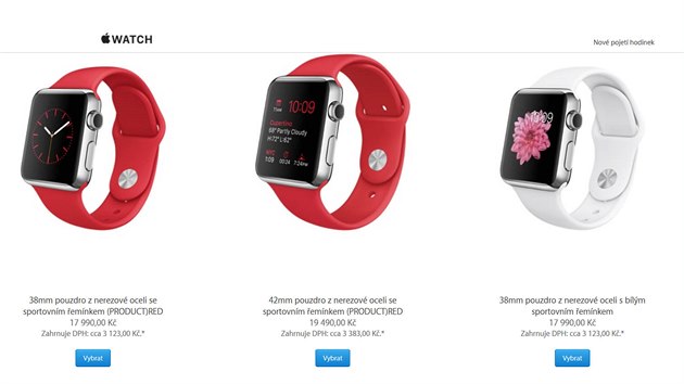 Apple zane hodinky Watch na eskm trhu prodvat 29.1. 2016
