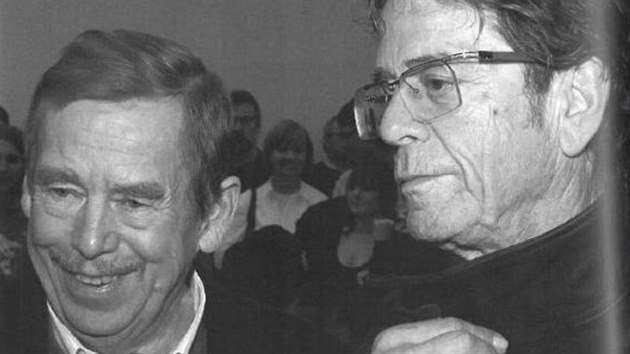 Vclav Havel a Lou Reed v roce 2005 (repro z knihy Jeremy Reed: Waiting for the Man)