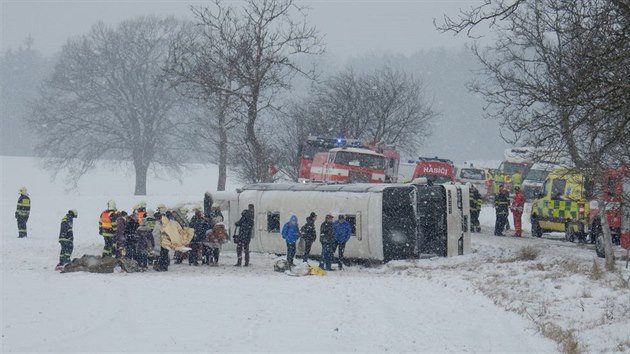 Havarovan autobus s dtmi z Bloruska (6.1.2015).