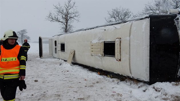 Havarovan autobus s dtmi z Bloruska (6.1.2015).