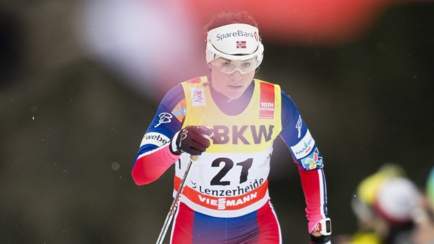 Norsk lyaka Heidi Wengov na trati