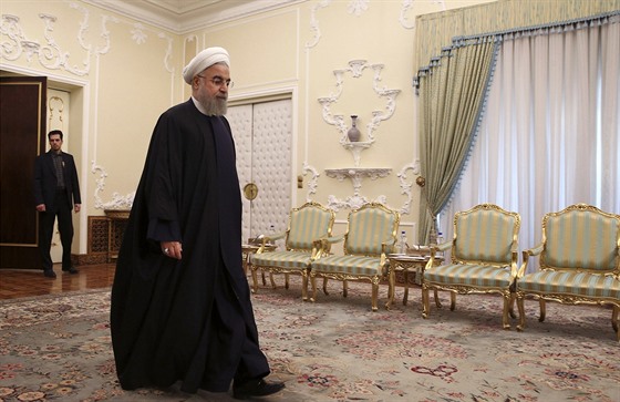 Íránský prezident Hassan Ruhání. (18. ledna 2016)