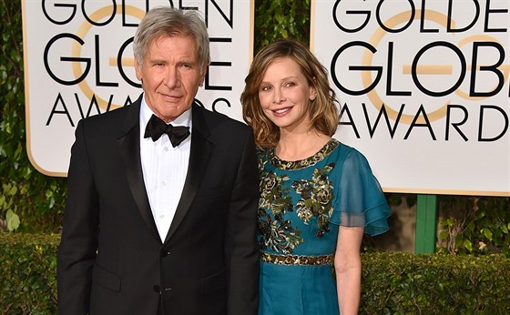 Harrison Ford a Calista Flockhartová (Los Angeles, 10. ledna 2016)