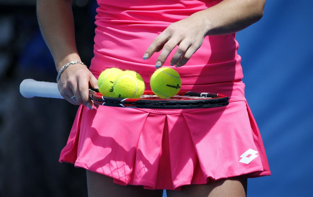eská tenistka Kateina Siniaková v duelu 1. kola Australian Open se  výcarkou...