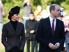 Vévodkyn z Cambridge Kate a její manel princ William (Sandringham, 10. ledna...