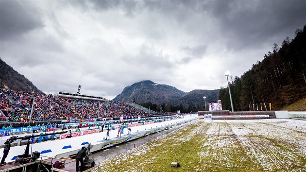 Stelnice biatlonovho arelu v Ruhpoldingu