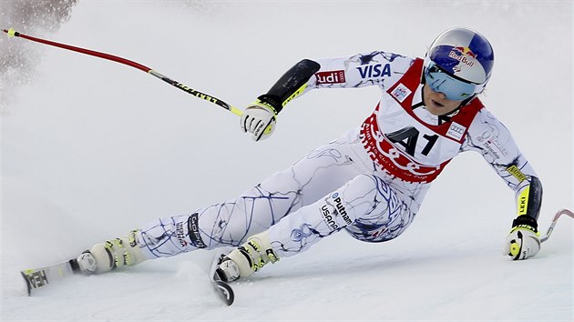 Americk lyaka Lindsey Vonnov na trati superobho slalomu  v Zauchensee.