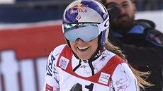 Americká lyžařka Lindsey Vonnová se usmívá. V Zauchensee ovládla superobří... Americká lyžařka Lindsey Vonnová se usmívá. V Zauchensee ovládla superobří...