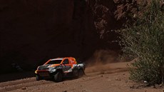 Martin Prokop s vozem Toyota na trati Rallye Dakar.