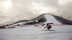 Aksel-Lund Svindal během sjezdu ve Wengenu Aksel-Lund Svindal během sjezdu ve Wengenu