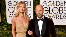 Rosie Huntington-Whiteleyová a Jason Statham (Los Angeles, 10. ledna 2016)