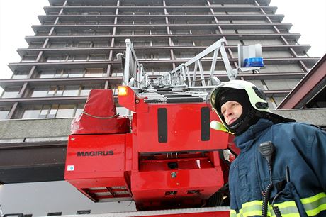 Velké cviení záchraná na téma poár karlovarského hotelu Thermal.