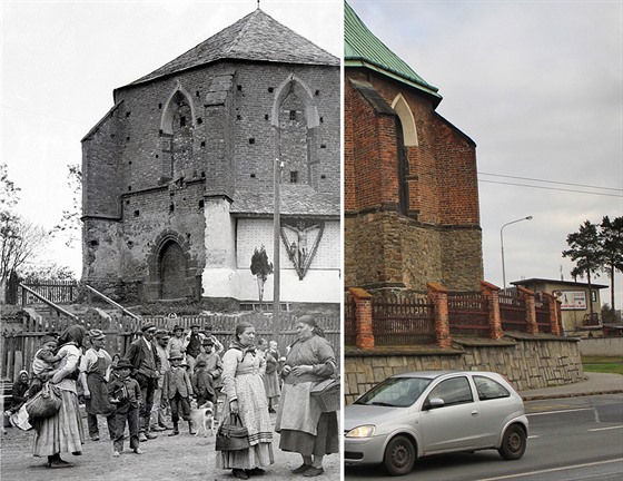 Kaple sv. Kíe v Opav na snímku kolem roku 1888 a v souasné podob