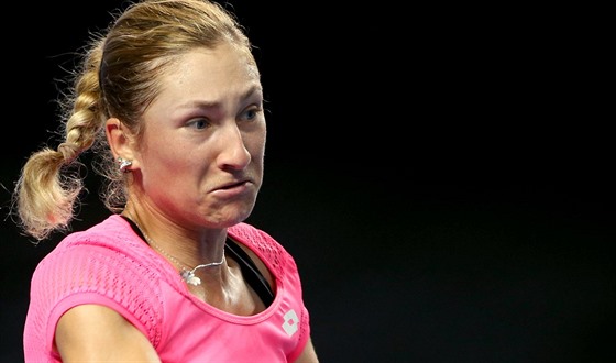 Denisa Allertová v duelu 3. kola Australian Open s Britkou Kontaovou.