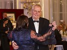 Prezident Milo Zeman a jeho manelka Ivana na druhém reprezentativním plese na...