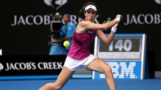 Britsk tenistka Johanna Kontaov ve tvrtfinle Australian Open.