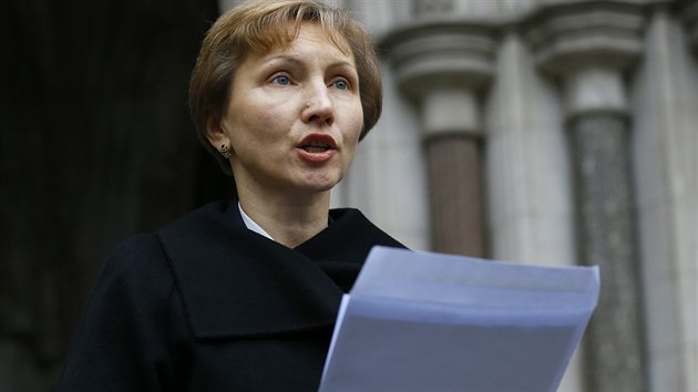 Marina Litvinnkov, vdova po zavradnm bvalm ruskm agentovi Alexandru Litvinnkovi (21.1.2016)