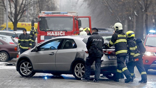 Vbuch plynu v ulici tda Kapitna Jaroe v Brn.