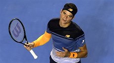 Kanadský tenista Milos Ranoic proívá semifinále Australian Open.