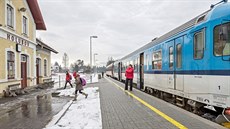 Nádraží Holubov leží na trati Budějovice - Černý kříž, na které bude jezdit... Nádraží Holubov leží na trati Budějovice - Černý kříž, na které bude jezdit...