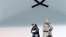 Rolando Villazón jako Robert Scott a Thomas Hampson jako Roald Amundsen v opee...