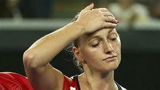 FRUSTRACE. Petra Kvitová po poráce ve druhém kole Australian Open.