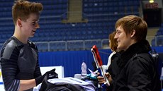 Tomáš Verner a jeho svěřenec Jiří Bělohradský na mistrovství Evropy v Bratislavě Tomáš Verner a jeho svěřenec Jiří Bělohradský na mistrovství Evropy v Bratislavě