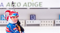 Gabriela Soukalová si zkouší střelnici v italské Anterselvě. Gabriela Soukalová si zkouší střelnici v italské Anterselvě.