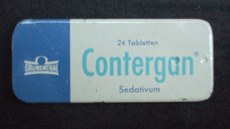Sedativum Contergan s účinnou látkou thalidomid, která vyvolává vývojové vady. Sedativum Contergan s účinnou látkou thalidomid, která vyvolává vývojové vady.