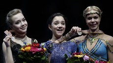 Jelena Radionovová, Jevgenia Medveděvová a Anna Pogorilá. Jelena Radionovová, Jevgenia Medveděvová a Anna Pogorilá.