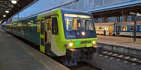 Vlaková souprava spolenosti Arriva.