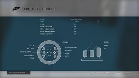 Nastaven volantu ve Forze