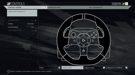 Nastaven volantu v Project Cars