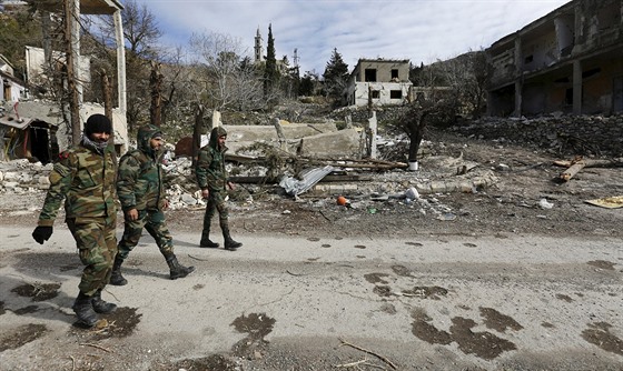 Jednotky syrského prezidenta Baára Asada v provincii Latakíja (30. ledna 2016)