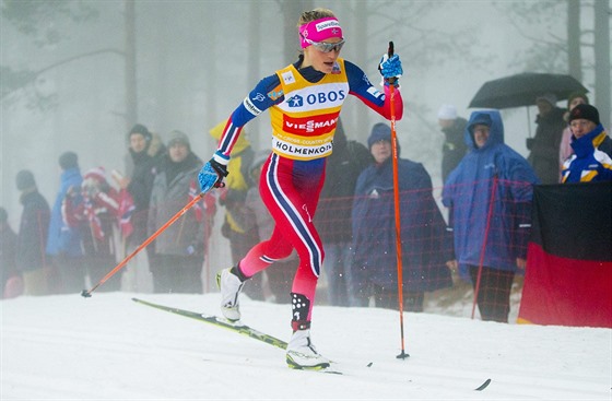 Therese Johaugová v závodu na 30 kilometr klasicky v Oslu.