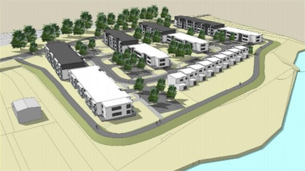 Vizualizaci zmru firmy Kalb, v osmi bytovkch a devti rodinnch domech by v budoucnu mohlo bydlet a 600 lid.