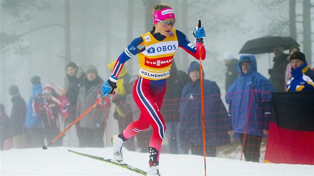 Therese Johaugov v zvodu na 30 kilometr klasicky v Oslu.