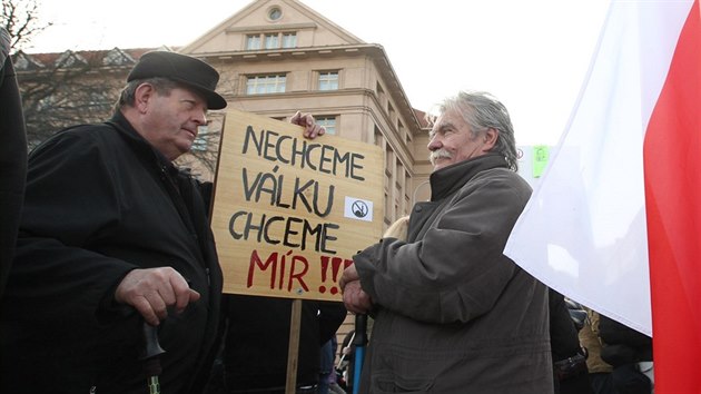 Demonstraci proti islamizaci Evropy svolala Národní demokracie. (6.2.2016)