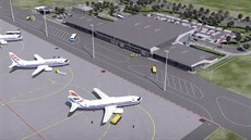 Celkový pohled na budoucí terminál.